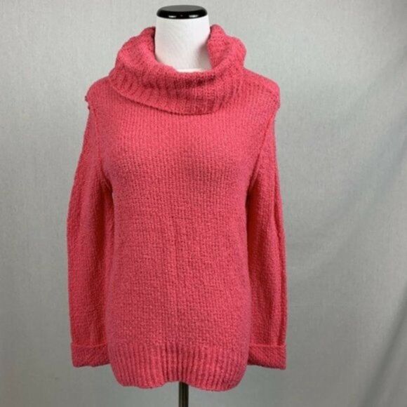 Caslon Lightweight Knit Cowl Neck Sweater Pink - Picture 2 of 7